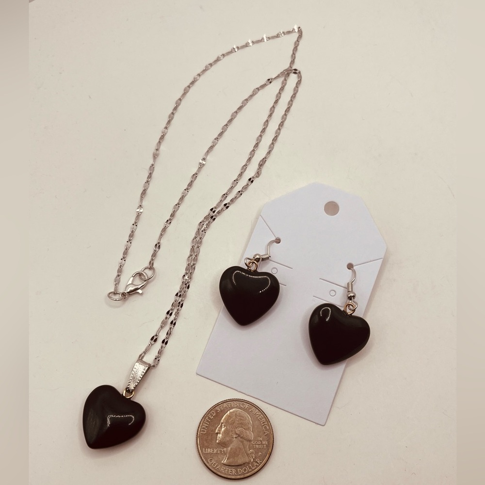 Silver plated set jewelry for women necklace and earrings